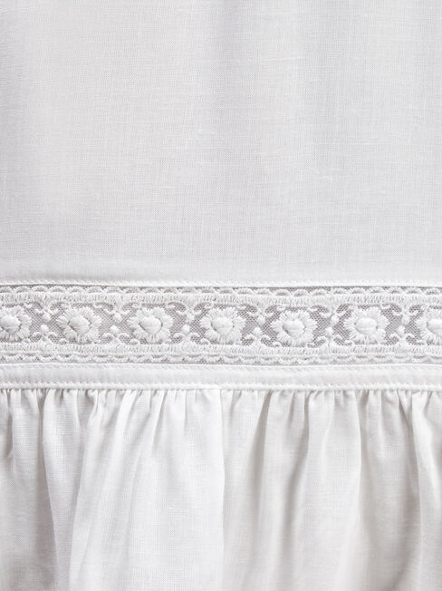 Allison Broderie Dress, White, hi-res