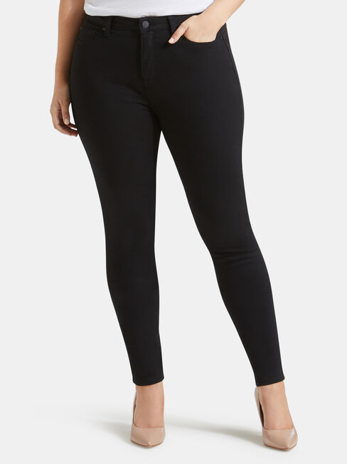 Curve Butt Lifter Skinny Jeans, Black, hi-res