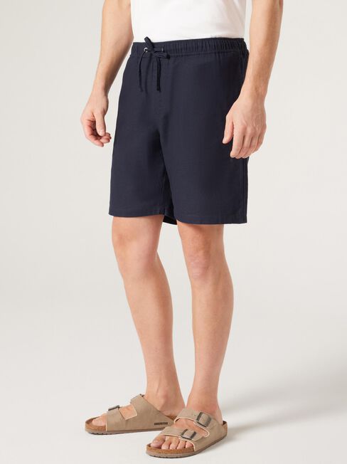Lewie Linen Short, Blue, hi-res