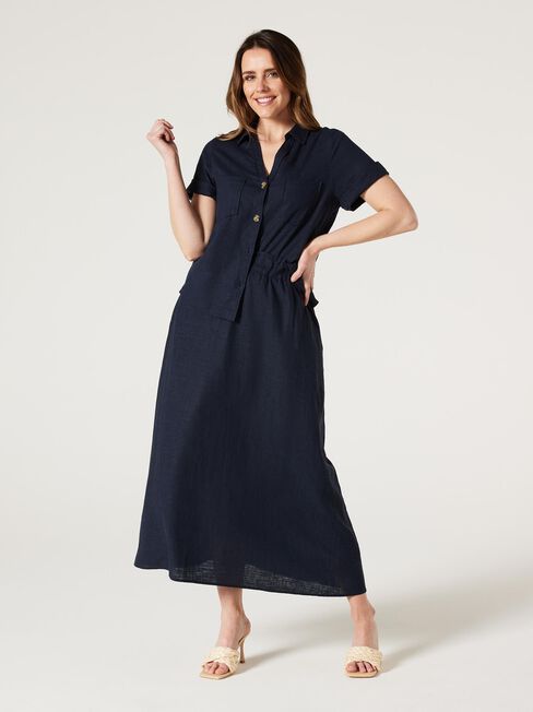 Mia Linen Midi Skirt