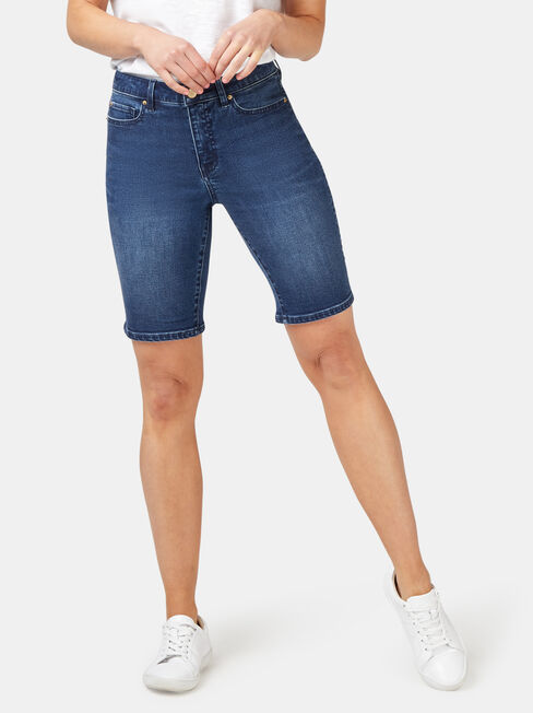 Talia Knee Length Short, Blue, hi-res
