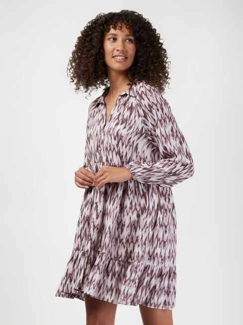 Ophelia Shirt Dress, Purple, hi-res