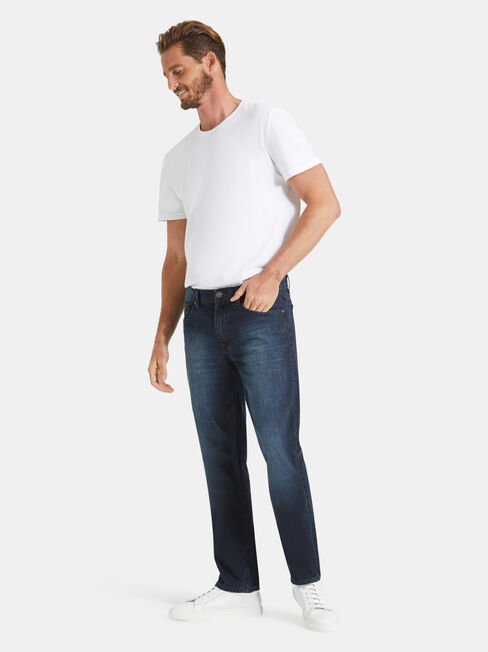 Slim Straight Jeans Storm Indigo, Mid Indigo, hi-res