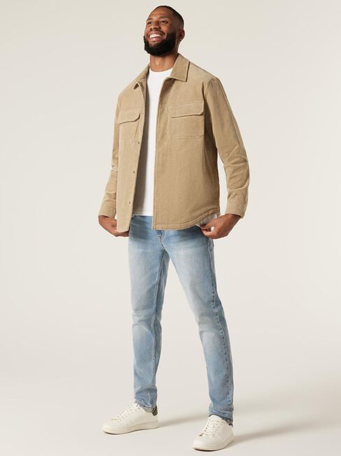 Lucas Corduroy Jacket, Taupe, hi-res