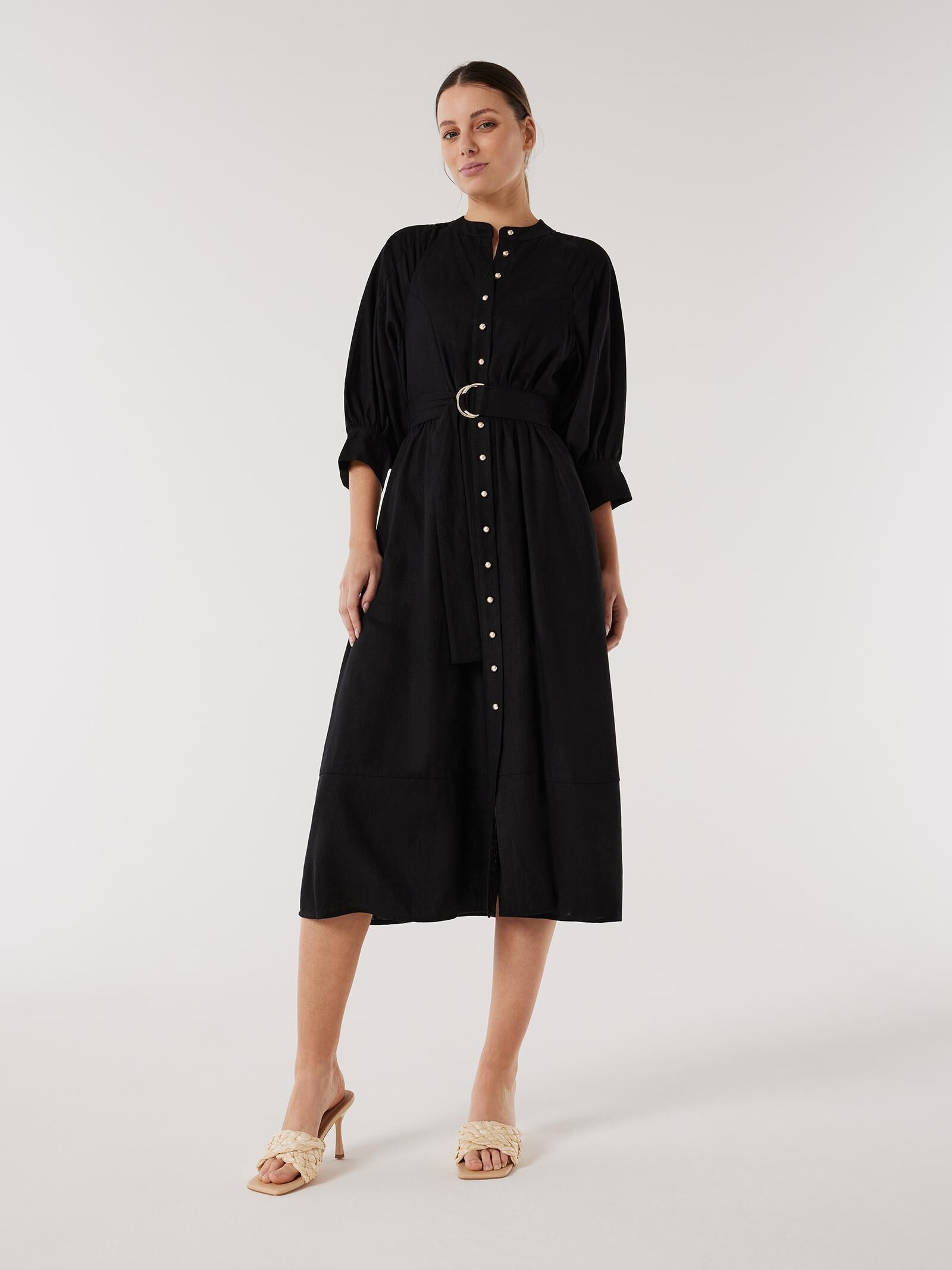 Coco A Line Linen Dress Jeanswest