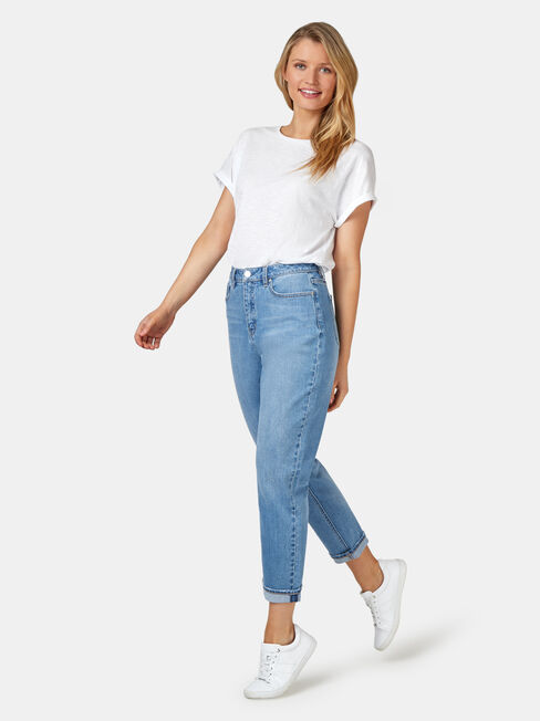 Mom Jeans, Light Indigo, hi-res