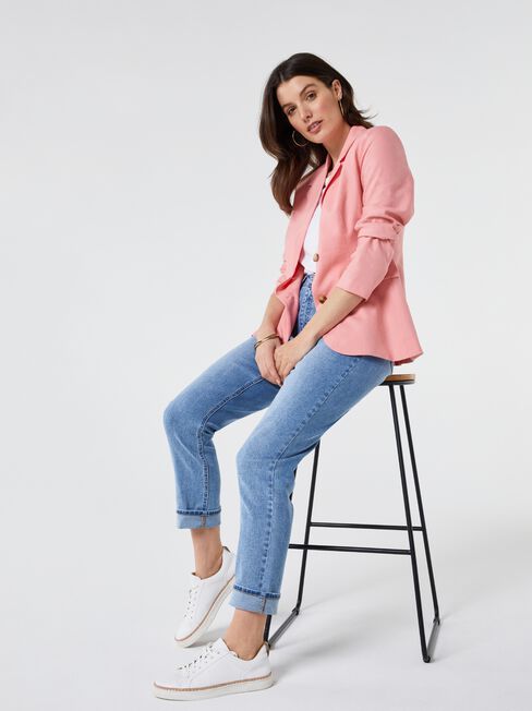 Kitty Straight Blazer, Pink, hi-res