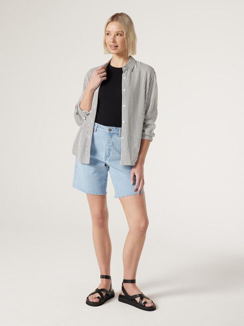 Delaine Essential Shirt, Stripe, hi-res