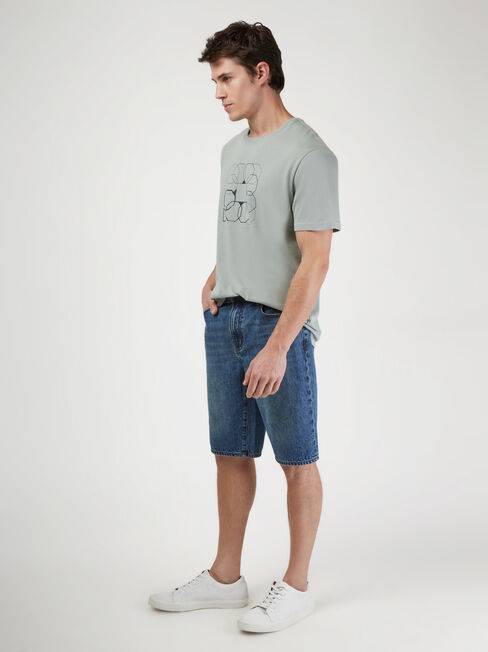 Kohen Denim Short, Blue, hi-res