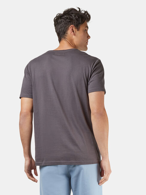 Zion Short Sleeve Print Crew Tee, Grey, hi-res