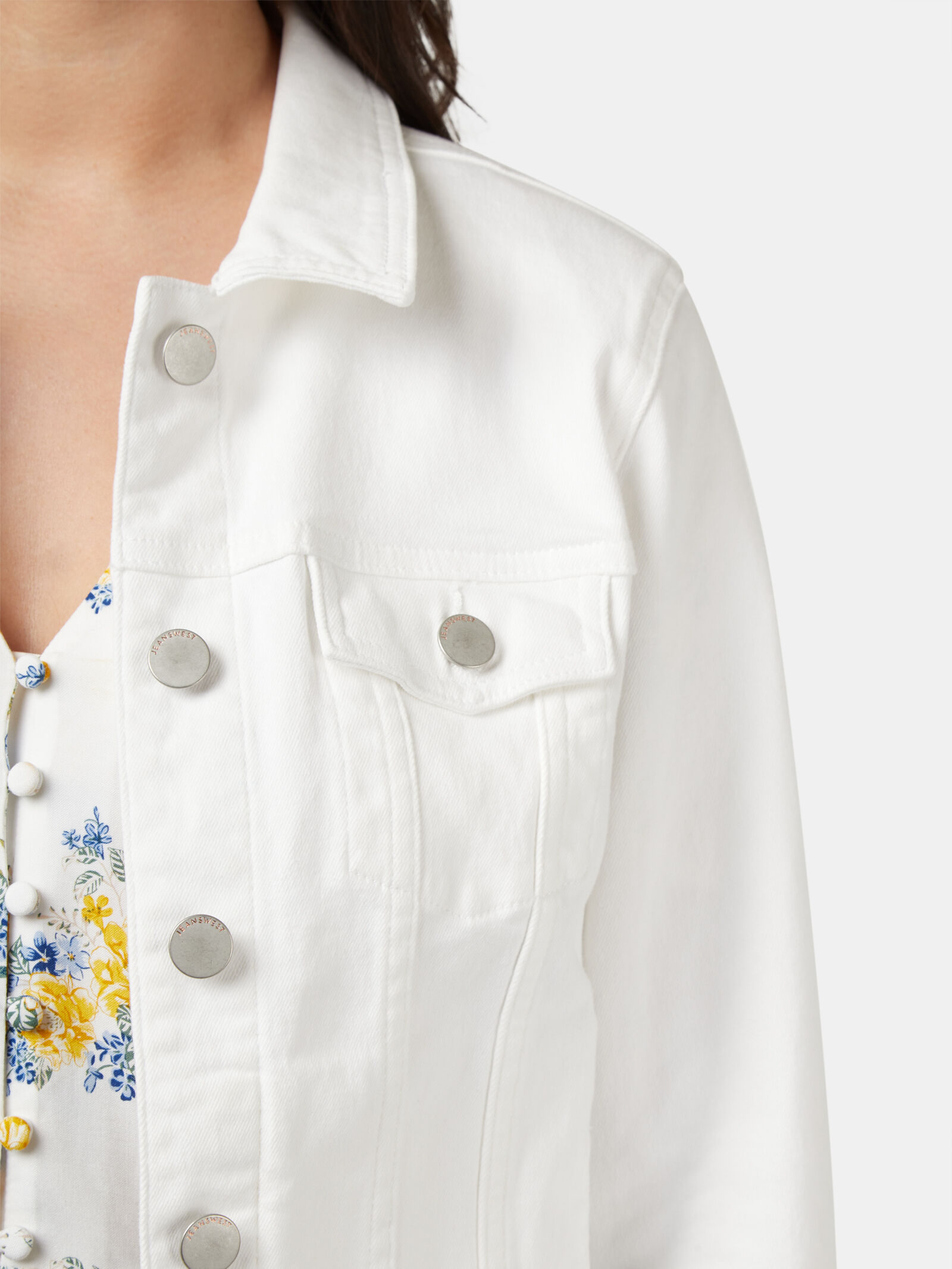 Tesco white sale denim jacket