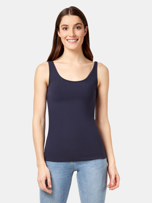Lola Cotton Basic Tank, Purple, hi-res