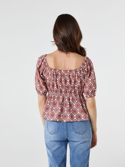 Zuri Structured Top, Print, hi-res