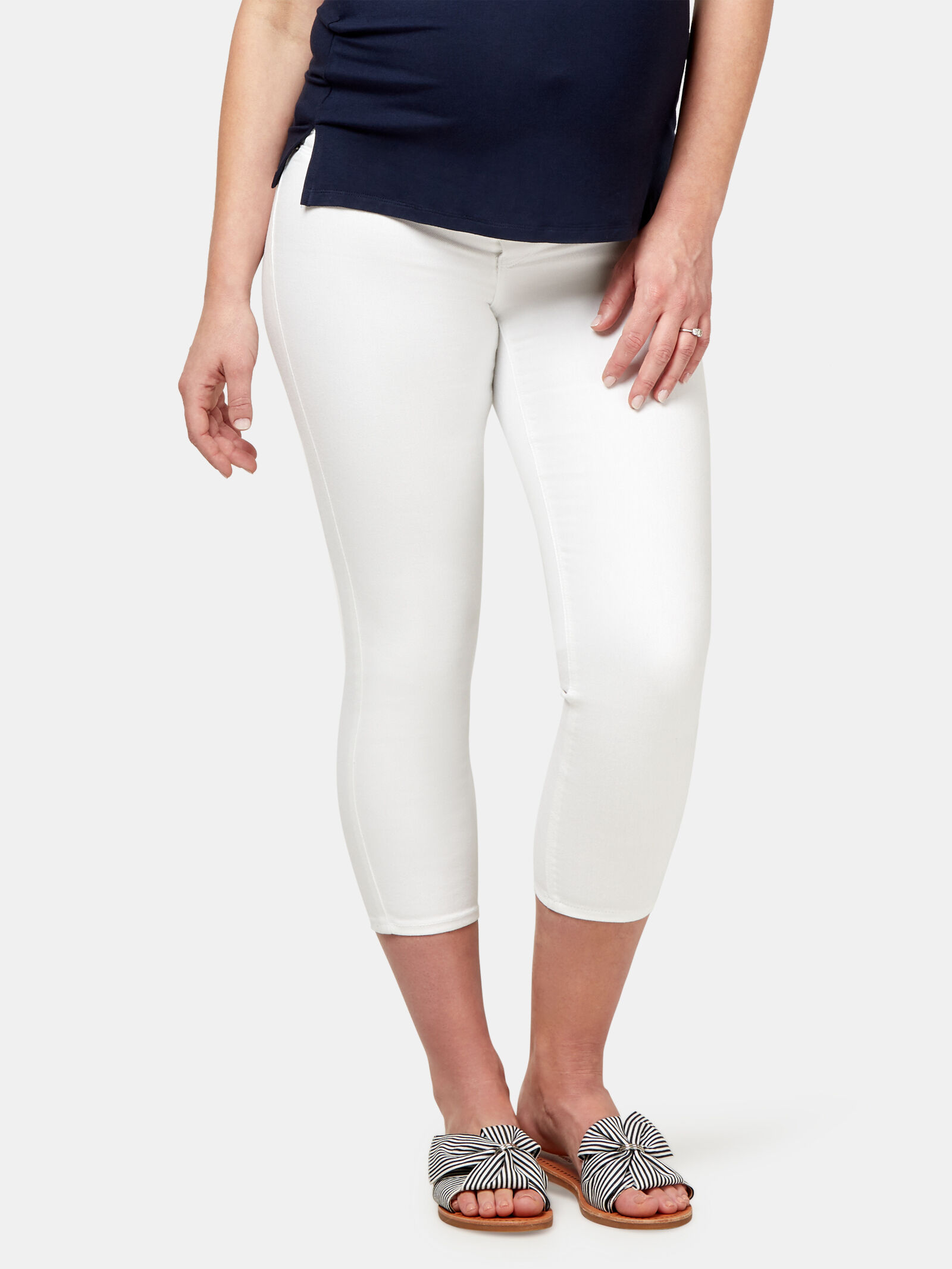 White maternity capri leggings new arrivals