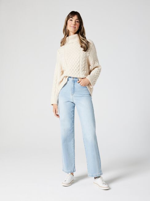 Sisi Cowl Neck Cable Knit Pullover, Malt, hi-res