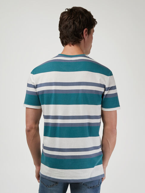 SS Paxton Stripe Crew Tee, Grey, hi-res