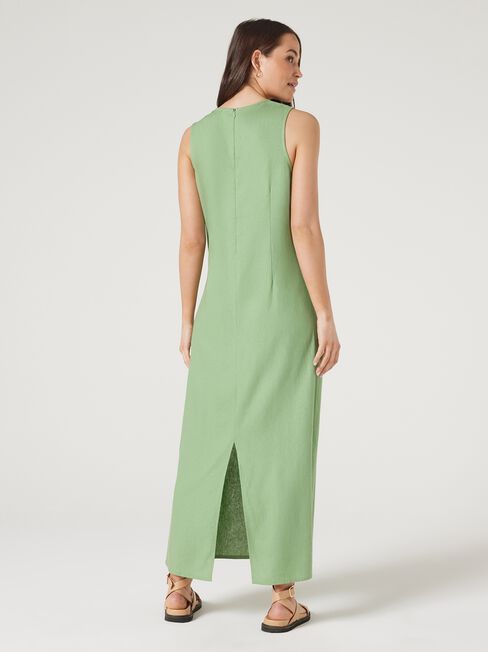 Ulla Slip Dress, Green, hi-res