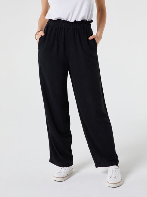 Piper Paperbag Relaxed Pant, Black, hi-res