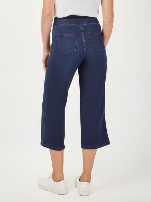 Tessa J-Luxe Wide Leg Jeans, Dark Indigo, hi-res