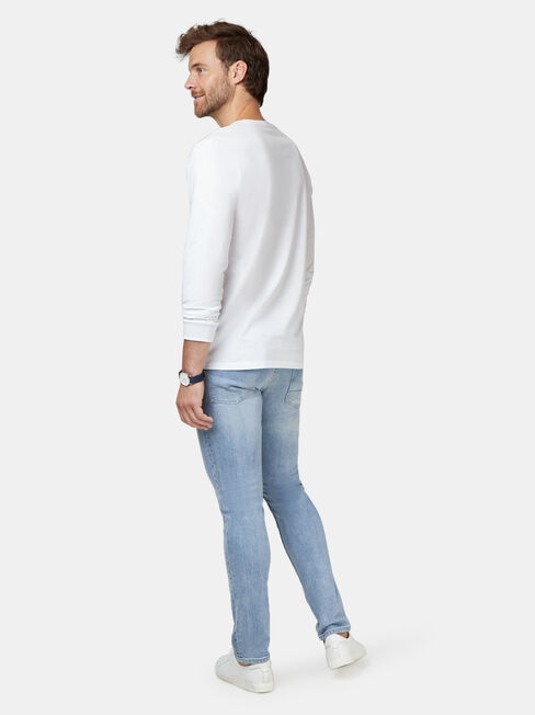 Weston Long Sleeve Tee, White, hi-res