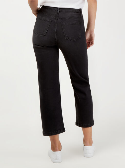 Kelly Wide Leg Crop Jeans, Black, hi-res