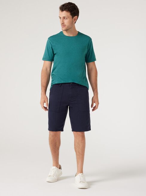 SS Fin Premium Basic Crew Tee, Jade Marle, hi-res