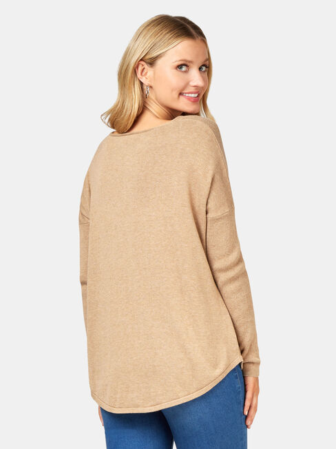 Mia Swing Pullover, Brown, hi-res