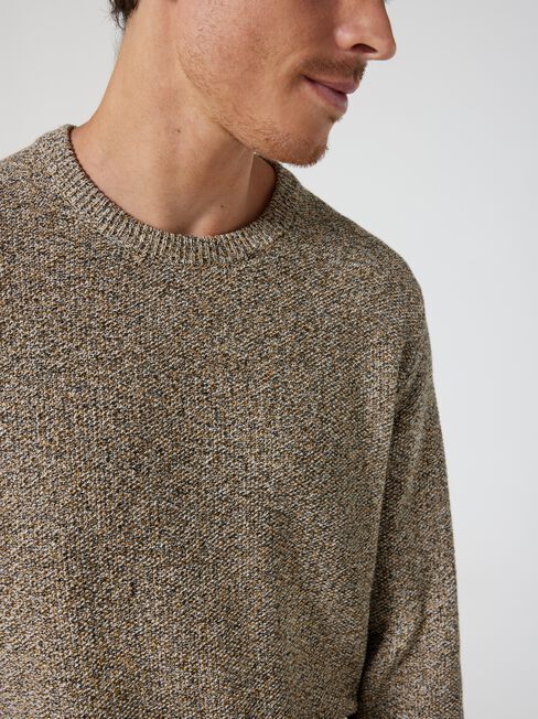 Laurence Textured Crew Knit, Natural Multi, hi-res