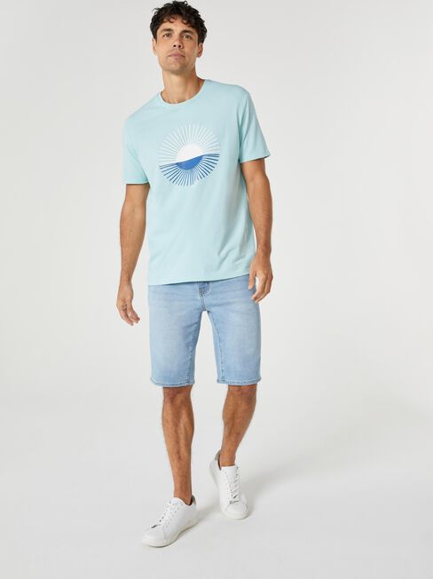 SS Pierre Print Crew Tee, Blue, hi-res