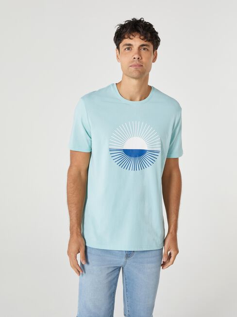 SS Pierre Print Crew Tee, Blue, hi-res