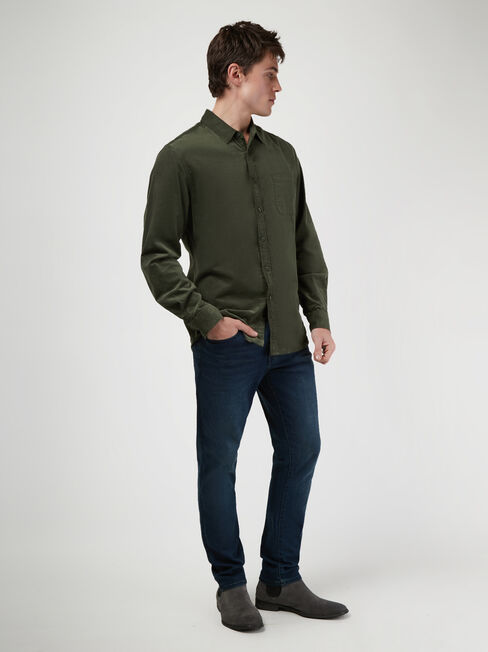LS Jamie Corduroy Shirt, Green, hi-res