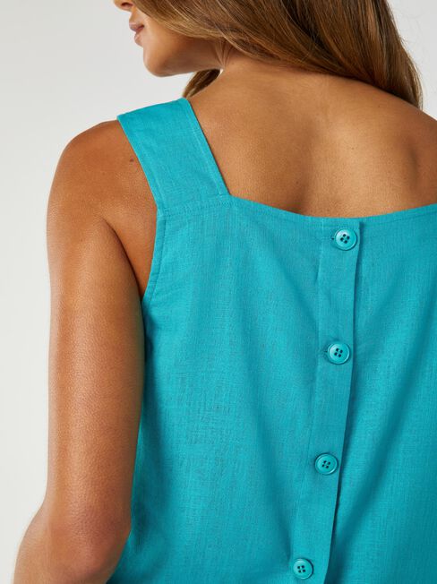 Belle Button Back Cami, Green, hi-res