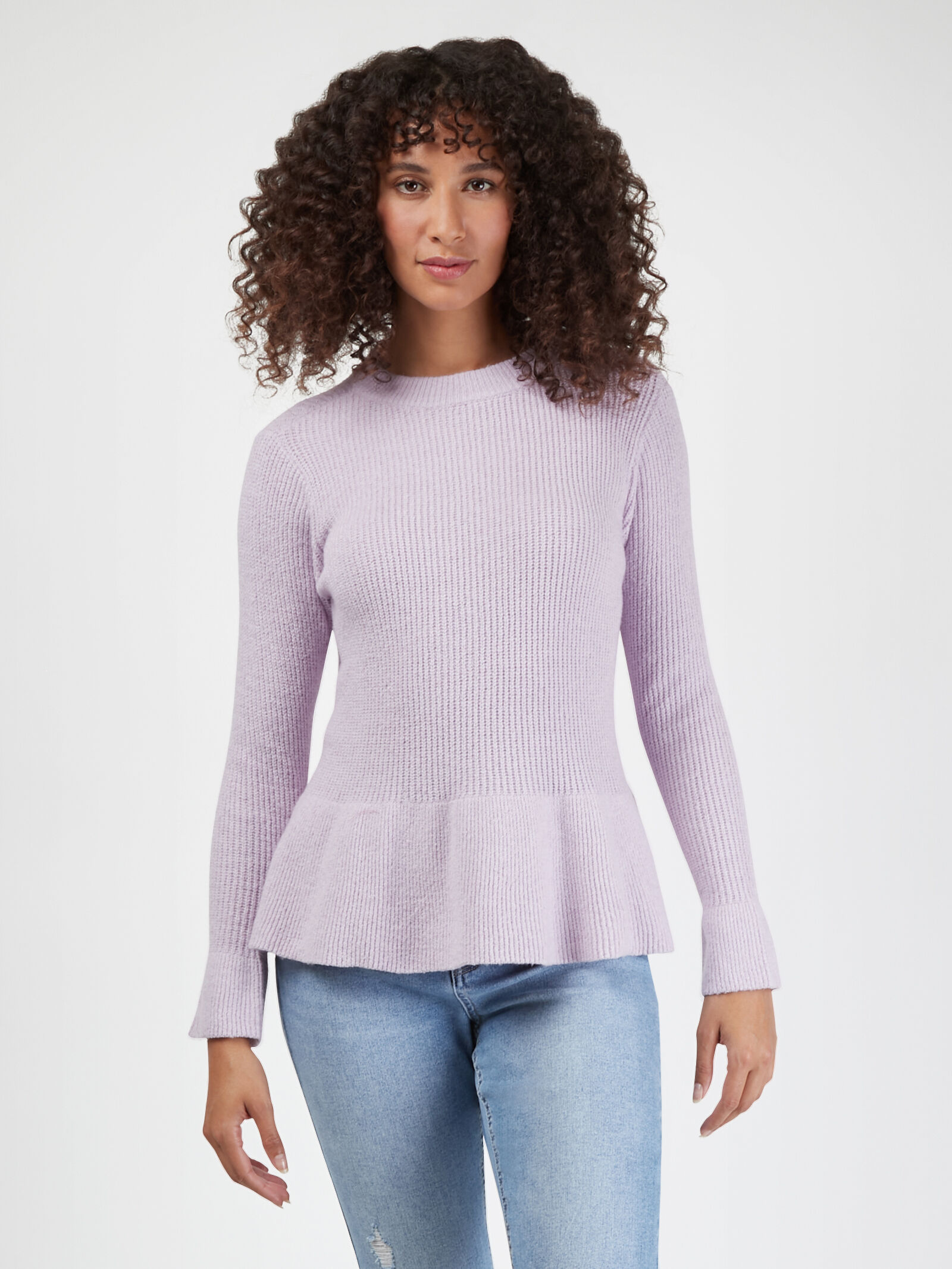 Peplum shop knit top