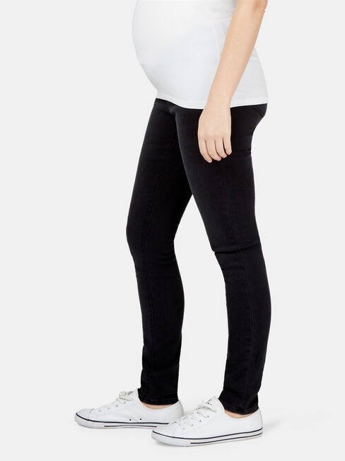 Heather Maternity Classic Skinny, Black, hi-res