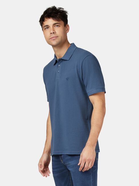 Jacob Short Sleeve Polo, Blue, hi-res