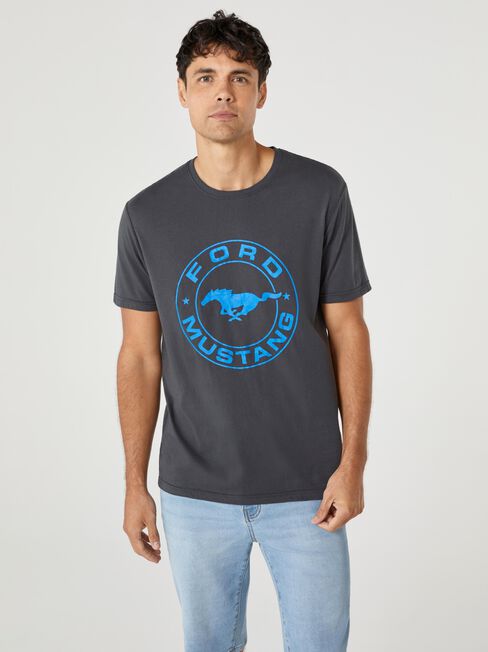 SS Ford Mustang Logo Print Crew Tee