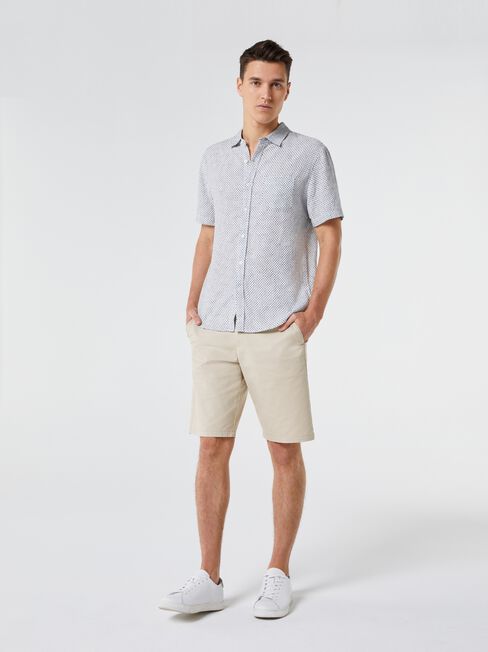 SS Jerry Textured Shirt, White, hi-res