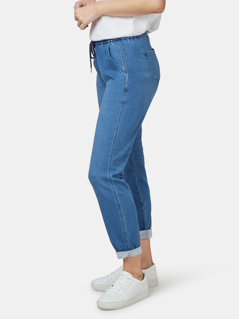 Amy Luxe Lounge Jogger Light Indigo, Mid Indigo, hi-res