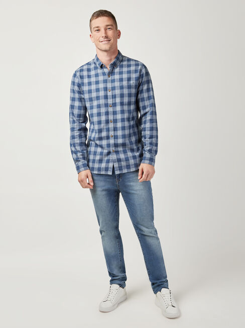 LS Holmes Brushed Check Shirt | Jeanswest