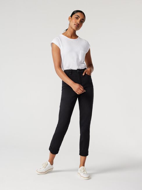 Brooke High Waisted Tapered Crop Jeans