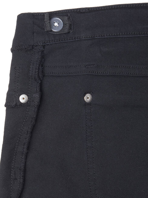Isabelle Maternity Distressed Skinny 7/8th Jean, Black, hi-res