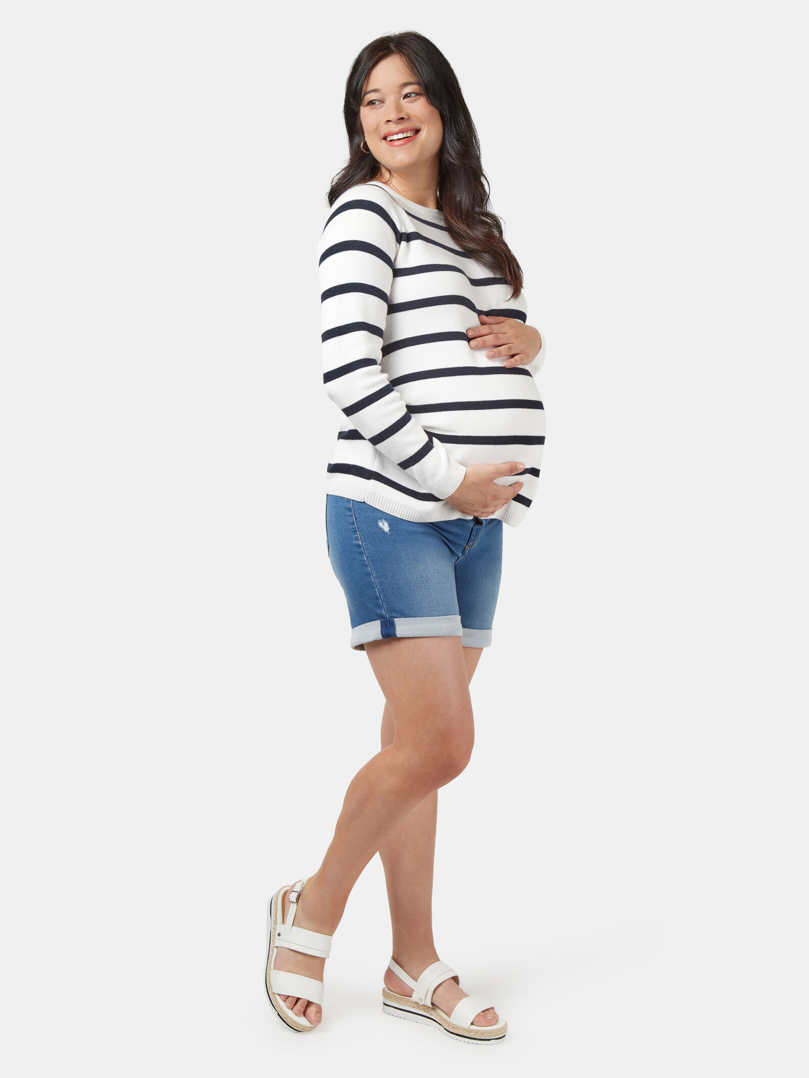 Maternity best sale denim jumper