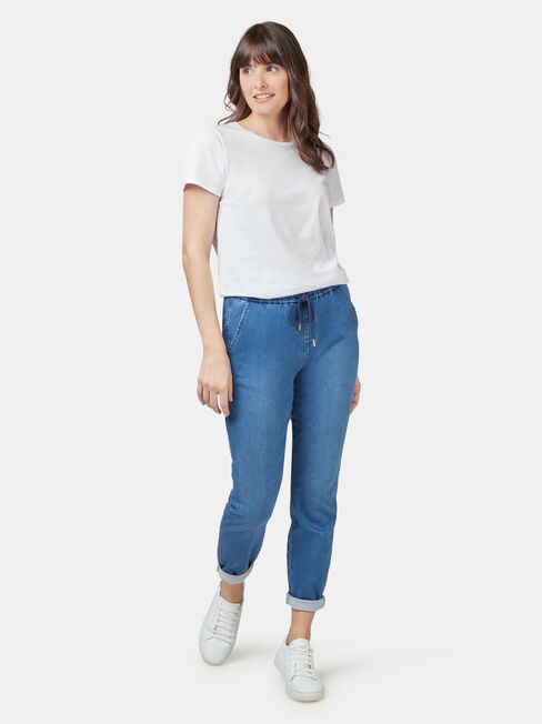 Amy Luxe Lounge Jogger Light Indigo, Mid Indigo, hi-res