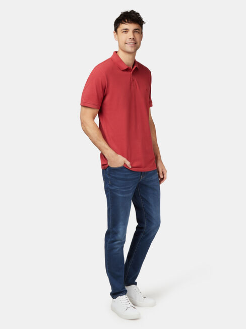 Jacob Short Sleeve Polo, Red, hi-res