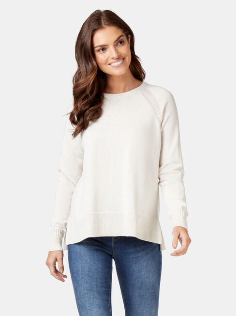 Stella Cotton Knit, White, hi-res