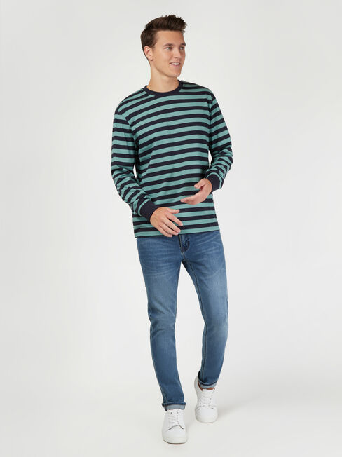 LS Wilton Stripe Crew Tee, Stripe, hi-res