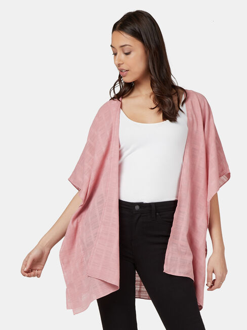Polly Printed Kimono, Pink, hi-res