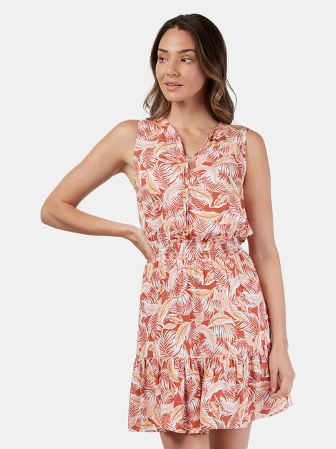 Savannah Sleeveless Dress, Red, hi-res