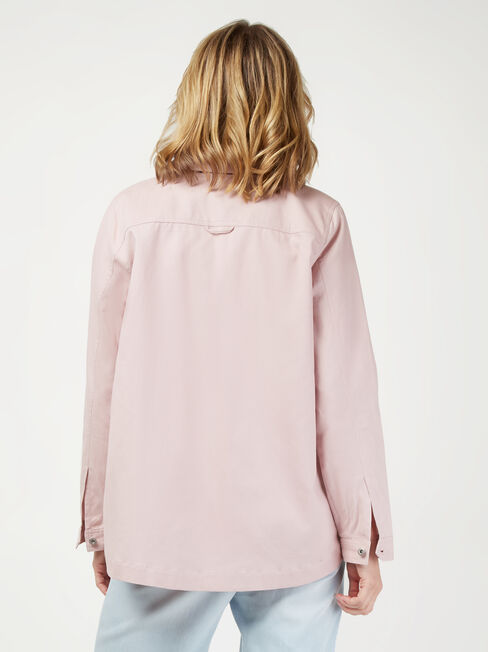 Sasha Cotton Shacket, Pink, hi-res
