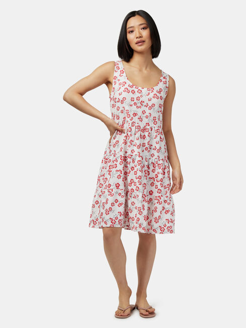 Georgia Tiered Dress, Print, hi-res